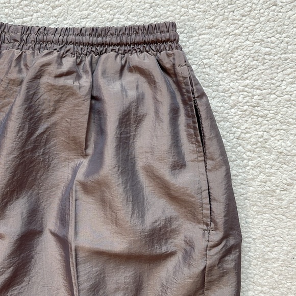 Vintage 90s New York Classics Iridescent Beige Zip Cuff Parachute Pants - Picture 3 of 5